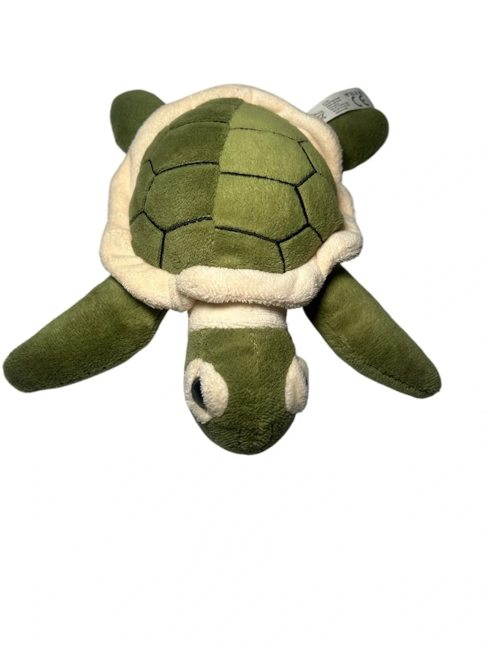 The Petting Zoo 8” Stuffed Plush Green Cream Baby Hatchling Sea Turtle